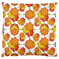 Colorful Stylized Floral Pattern Large Cushion Case (two Sides) by dflcprints