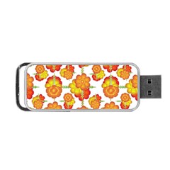 Colorful Stylized Floral Pattern Portable Usb Flash (two Sides) by dflcprints