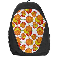 Colorful Stylized Floral Pattern Backpack Bag by dflcprints