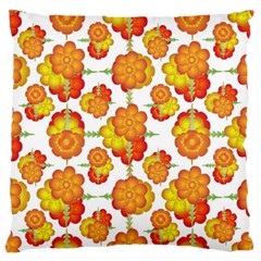 Colorful Stylized Floral Pattern Standard Flano Cushion Case (two Sides) by dflcprints