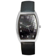 Abstract Pattern Moving Transverse Barrel Style Metal Watch by Simbadda