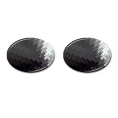 Abstract Pattern Moving Transverse Cufflinks (oval) by Simbadda