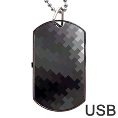 Abstract Pattern Moving Transverse Dog Tag Usb Flash (one Side) by Simbadda