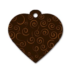 Pattern Dog Tag Heart (one Side) by Valentinaart