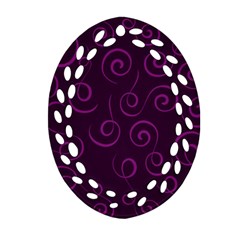 Pattern Oval Filigree Ornament (Two Sides)