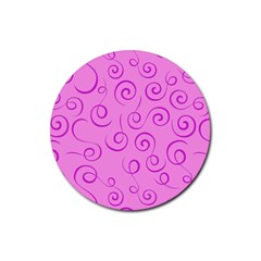 Pattern Rubber Round Coaster (4 Pack)  by Valentinaart