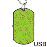 Pattern Dog Tag USB Flash (Two Sides) Front