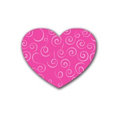 Pattern Rubber Coaster (heart)  by Valentinaart