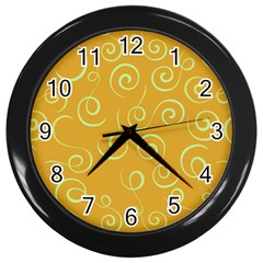 Pattern Wall Clocks (black) by Valentinaart