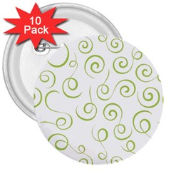 Pattern 3  Buttons (10 Pack)  by Valentinaart