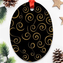 Pattern Oval Ornament (Two Sides)