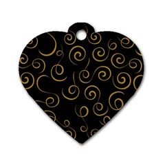 Pattern Dog Tag Heart (Two Sides)