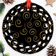 Pattern Round Filigree Ornament (Two Sides)