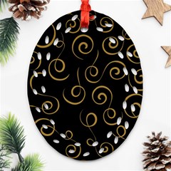 Pattern Oval Filigree Ornament (Two Sides)