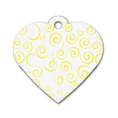 Pattern Dog Tag Heart (one Side) by Valentinaart