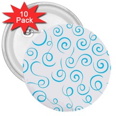 Pattern 3  Buttons (10 Pack) 