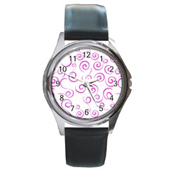 Pattern Round Metal Watch by Valentinaart