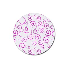 Pattern Rubber Coaster (round)  by Valentinaart