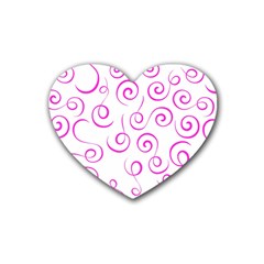 Pattern Rubber Coaster (heart)  by Valentinaart