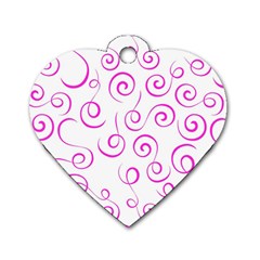 Pattern Dog Tag Heart (two Sides)