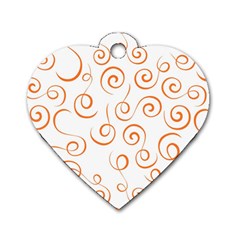 Pattern Dog Tag Heart (one Side) by Valentinaart