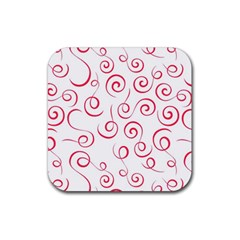 Pattern Rubber Coaster (square)  by Valentinaart