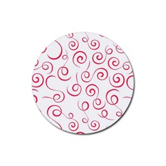 Pattern Rubber Coaster (round)  by Valentinaart