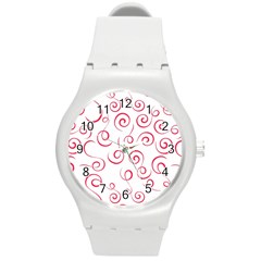 Pattern Round Plastic Sport Watch (m)