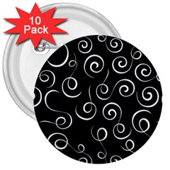 Pattern 3  Buttons (10 Pack)  by Valentinaart