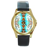 Dragonball Super 2 Round Gold Metal Watch Front