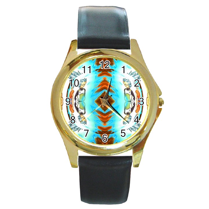 Dragonball Super 2 Round Gold Metal Watch