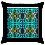 curty Black Throw Pillow Case Front