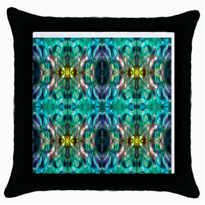 curty Black Throw Pillow Case