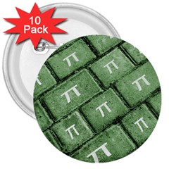 Pi Grunge Style Pattern 3  Buttons (10 Pack)  by dflcprints