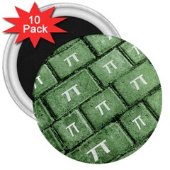 Pi Grunge Style Pattern 3  Magnets (10 Pack)  by dflcprints