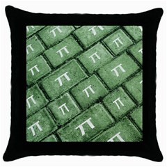 Pi Grunge Style Pattern Throw Pillow Case (Black)