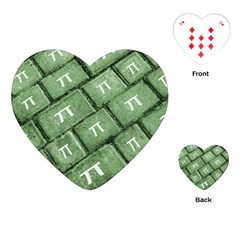 Pi Grunge Style Pattern Playing Cards (Heart) 