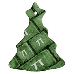 Pi Grunge Style Pattern Christmas Tree Ornament (Two Sides)