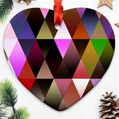 Triangles Abstract Triangle Background Pattern Ornament (heart) by Simbadda