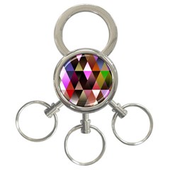 Triangles Abstract Triangle Background Pattern 3-ring Key Chains by Simbadda