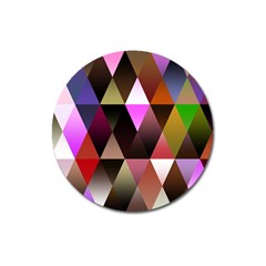 Triangles Abstract Triangle Background Pattern Magnet 3  (round) by Simbadda