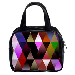 Triangles Abstract Triangle Background Pattern Classic Handbags (2 Sides) by Simbadda