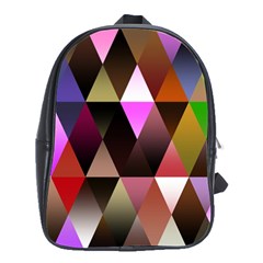 Triangles Abstract Triangle Background Pattern School Bags(large)  by Simbadda