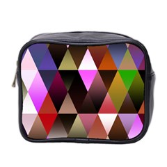 Triangles Abstract Triangle Background Pattern Mini Toiletries Bag 2-side by Simbadda