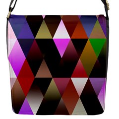 Triangles Abstract Triangle Background Pattern Flap Messenger Bag (s) by Simbadda