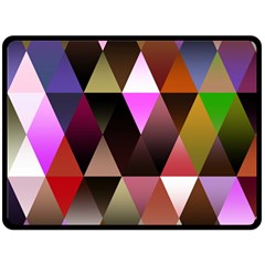 Triangles Abstract Triangle Background Pattern Double Sided Fleece Blanket (large)  by Simbadda