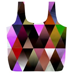 Triangles Abstract Triangle Background Pattern Full Print Recycle Bags (l)  by Simbadda