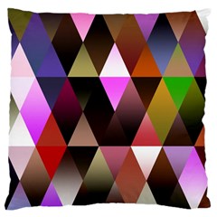 Triangles Abstract Triangle Background Pattern Large Flano Cushion Case (two Sides) by Simbadda