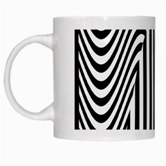 Stripe Abstract Stripped Geometric Background White Mugs by Simbadda