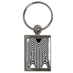 Stripe Abstract Stripped Geometric Background Key Chains (rectangle)  by Simbadda